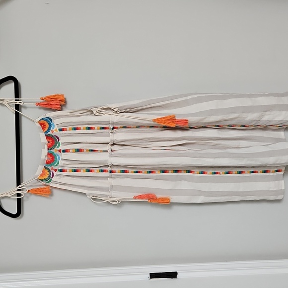 Altar'd State Women's Bohemian Embroidered Dress with Tassels M - Picture 6 of 12